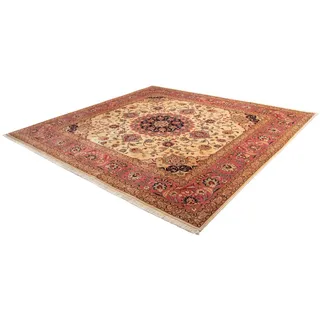 morgenland Orientteppich »Perser - Täbriz quadratisch - 250 x 244 cm - beige«, quadratisch, 10 mm Höhe, Wohnzimmer, Handgeknüpft, Einzelstück mit Zertifikat morgenland Beige B: 244 cm   1 St.