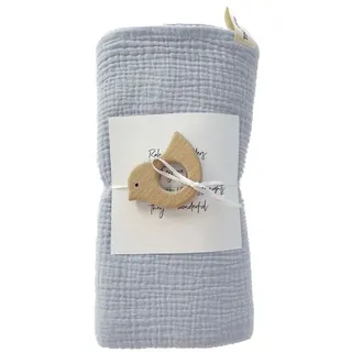 Tiny Birds Premium Musselintuch 1 St hellblau