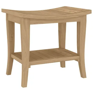 Badezimmer-Beistelltisch 50x35x45 cm Massivholz Teak - Braun, Bunt