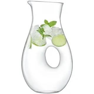 LSA International Ono Krug 2.25L Klar | Wasserkrug, organische Silhouette, für Saft, Limonade und Wein, dekorativ, handwerkliche Glasqualität