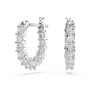 Swarovski Creolen Matrix Vittore Weiss rhodiniert