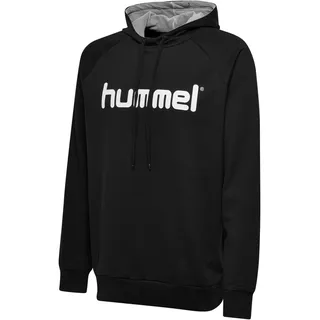 hummel GO Cotton Logo Hoodie Herren Hmlgo hættetrøje Kapuzenpullover, Schwarz, M