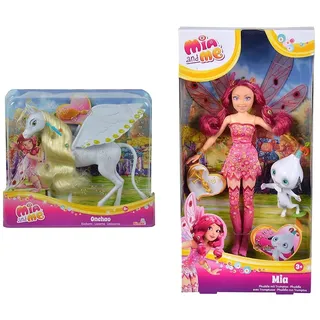 Simba 109480093 - Mia and Me Einhorn Onchao, mit beweglichen Flügeln & 109483042 - Mia and Me 23cm Ankleidepuppe, Phuddle mit Trumptus
