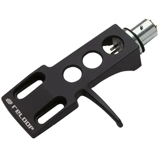 Reloop Headshell Black - Optimal für Scratching- und Hobby-Einsätze, SME-Anschluss und Langer Bügel für einfache Installation und Handhabung, 1/2 Zoll