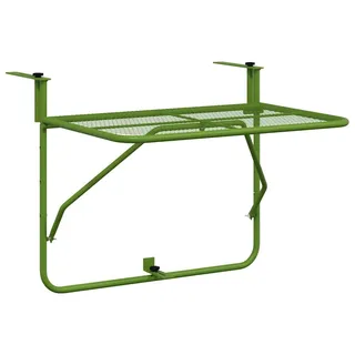 vidaXL Balkontisch Grün 60x40 cm Stahl - Grün