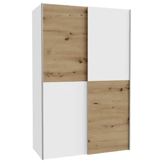 Forte Schwebetürenschrank Ohio 120 x 190,5 x 61,2 cm Weiß