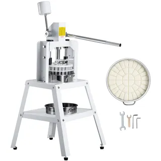 Vevor Teigteiler 40-teilige manuelle Teigteilermaschine, 30-140 g Handpresse-Teigschneider mit Tablett und Klinge aus 304er-Edelstahl, Brotbackautomat für Bäckerei, Restaurant, Gewerbe