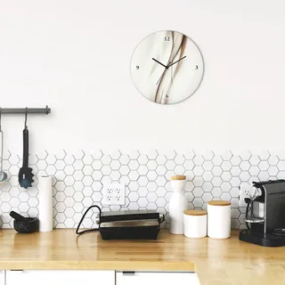 ARTland Braun Abstrakt 30,0 cm Quarz Wanduhr braun