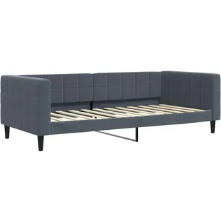 vidaXL Tagesbett Dunkelgrau 100/200 Cm Samt , Grau , Textil , 100x200 cm , Schlafzimmer, Betten