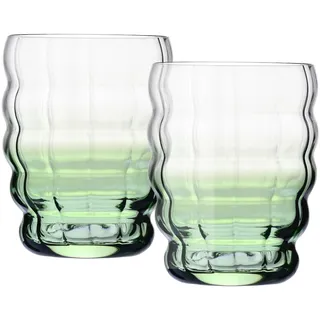 Krosno Gläser für Matcha Latte und Tee 0,4 l Grüner Farbverlauf 2 St.