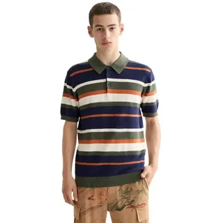 Scotch & Soda Striped Regular Fit Kurzarm-poloshirt - Blue - L