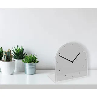 queence Tischuhr »Helene« Tisch, Uhr, modern, geräuschlos, silberfarben