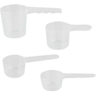 4 Stück Messlöffel Set,40m 50ml 70ml 100ml Waschmittel Dosierhilfe Pulver | Dosierlöffel Waschpulver Dosierer, Dosier-Löffel, Kunststoff Transparent Dosierlöffel für Proteinpulver Milchpulver Mehl