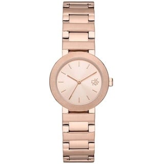 DKNY Damenuhren Metrolink, Dreizeiger Uhrwerk, 29mm Rose Gold Edelstahlgehäuse mit Edelstahlarmband, NY6608