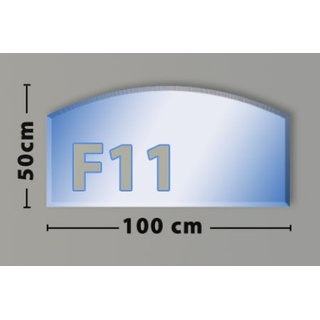 Segmentbogen G30 Funkenschutzplatte - Glasplatte ESG | 500 x 1000 mm