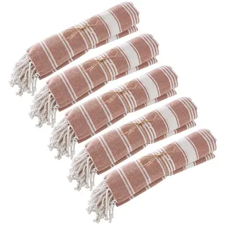 Butlers Hamamtuch (5er Set) Surfside , Rot , Textil , 90x170 cm , Heimtextilien, Badtextilien, Saunatücher