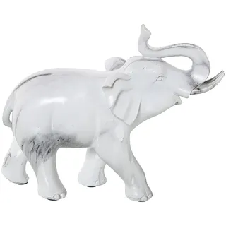 Deko-Figur Alexandra House Living Kunststoff Elefant 12 x 24 x 21 cm Marmor