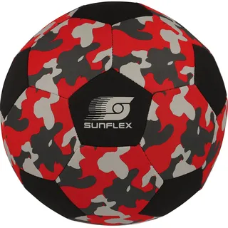 Sunflex Neopren Zubehör Fußball CAMO RED | Beach-Fußball zum Barfuß Spielen | weich und robust für Strand, Wiese und Wasser | für Jede Altersgruppe