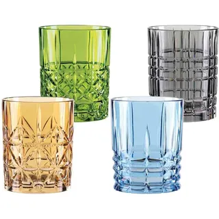 Nachtmann Whiskyglas »Whiskygläser Highland 345 ml 4er Set bunt«, bunt