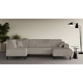 OTTO home Wohnlandschaft U-Form Polyester 3-Sitzer Taupe