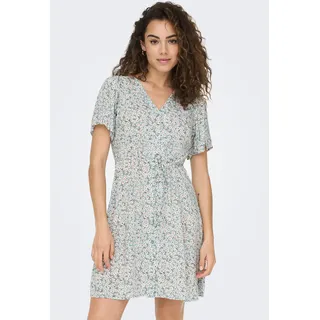 ONLY Minikleid »ONLEVIDA S/S SHORT DRESS WVN NOOS« Sommerkleid, grau