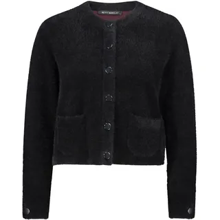 Cardigan BETTY BARCLAY "Strick-Cardigan mit aufgesetzten Taschen", Damen, Gr. 38, schwarz, Obermaterial: 55% Polyester PES. 45% Polyamid PA., Strickjacken Cardigan