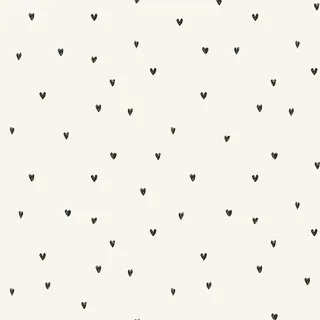 next Vliestapete Ditsy Blatt 1000x52cm , Weiß, Schwarz , Papier, Kunststoff , Herz/Romantik , Rechteckig , 52x1000 cm , FSC Mix , Tapeten & Wandverkleidungen, Vliestapeten