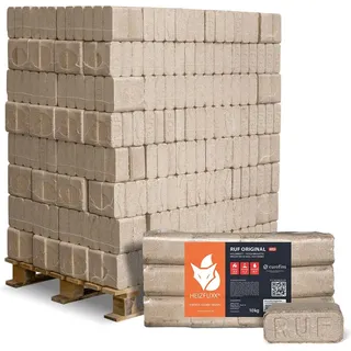 Heizfuxx RUF Original Red Holzbriketts Hartholz 10kg x 96 Gebinde 960kg Palette