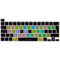 MiNGFi Photoshop Silikon Tastatur Schutz Abdeckung für MacBook Pro 16" M1 (2019+) Modell A2141 MacBook Pro 13" (2020+) Modell A2338 A2289 A2251 EU/ISO Tastaturlayout - Transparent