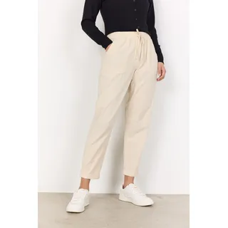 Schlupfhose SOYACONCEPT "SC-CISSIE 10-C", Damen, Gr. S (36), N-Gr, beige (sand), Web, Obermaterial: 100% Baumwolle, unifarben, knöchelfrei, Hosen Schlupfhose, leichte Sommerhose aus Baumwolle in Leinenoptik