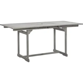 vidaXL Garten-Esstisch (120-170)x80x75 cm Massivholz Akazie - Grau