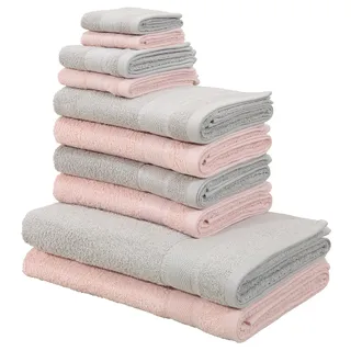 OTTO home Afri Handtuchset 5-tlg. rosa