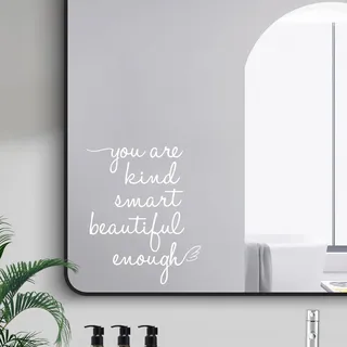 JINGIHE Motivations Wandaufkleber Vinyl Wandtattoo Badezimmer für Spiegel