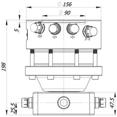 Rotator FHR 3 FF 2-Flansch