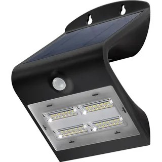 goobay LED Solar LED-Wandleuchte mit Bewegungsmelder, 3,2 W, schwarz