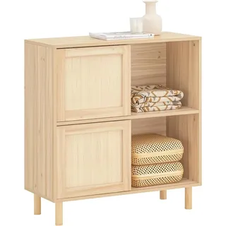 SoBuy Sideboard Kommode Küchenschrank Flurschrank Lowboard Natur FSB87-N