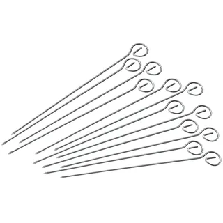 FMprofessional Grillspieß 22 cm Edelstahl Silber