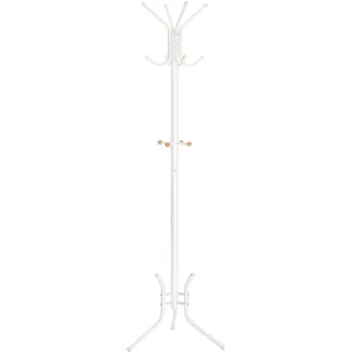 Songmics Garderobenständer 178 cm Perlweiß