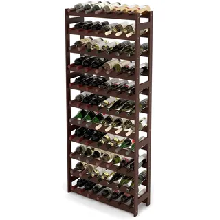 Relaxdays Weinregal 166 x 72,5 x 25 cm Dunkelbraun