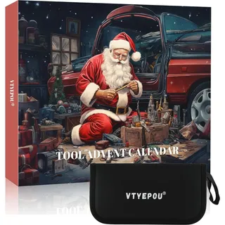 VTYEPOU Adventskalender Werkzeug-Set für Männer 24-in-1 Weihnachtsgeschenk
