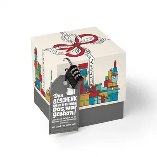 SURPRISA Rätselbox Geldgeschenke Geburtstag, Rätsel Geschenkbox mit Schloss