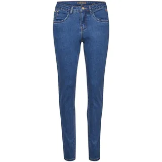 Cream Damen Women's Jeans Skinny Fit Midrise Waist Regular Waistband 5 Pockets Jeans, Indigo Blue Denim,