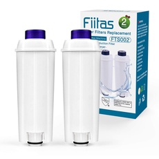 Fiitas DLSC002 Wasserfilter für Delonghi Dinamica Magnifica s ECAM Kaffeevollautomat DLSC002 Delonghi Filterkartuschen Kompatibel mit ESAM, ETAM Series (2 Packs) FTS002