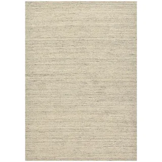 THEKO Wollteppich THEKO "Pure UNI", grau (natural grau), B:60cm H:14mm L:90cm, Schurwolle, Teppiche, Handwebteppich, meliert, reine Wolle, handgewebt