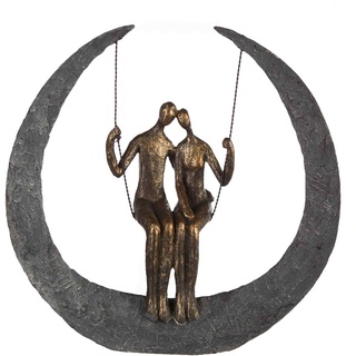 Casablanca Deko Skulptur Figur - Swing Poly/Metall - bronzefarben - Höhe 30 cm