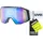 stylische verspiegelte Skibrille mit Anti-Fog-Beschichtung und Over-The-Glasses-Konstruktion für Damen und Herren black matt/blue-green one size