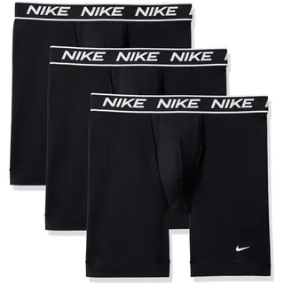Nike Herren All Day Micro Stretch Long Leg Boxer Brief Underwear (3-Pack) Retroshorts, Schwarz/Schwarz/Schwarz, XX-Large (3er Pack)