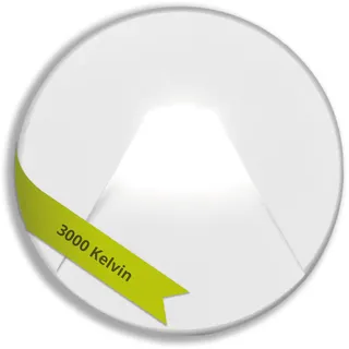 INNOVATE LED Einbaustrahler 24V DC IP44 Rund-Kegel 3000K Weiß | Treppenbeleuchtung Wandleuchte Innen & LED Strahler Außen I Indirekte Beleuchtung Unterputzdose Garten Terrasse Treppe