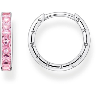 Thomas Sabo Damen Ohrringe aus Sterling-Silber mit Zirkonia-Steinen in Pink, CR668-051-9