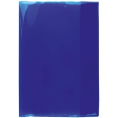 HERMA 19600 Heftumschläge A4 Transparent Blau, 10 Stück, Hefthüllen aus strapazierfähiger, abwischbarer & extra dicker Polypropylen-Folie, durchsichtige Heftschoner Set für Schulhefte, farbig
